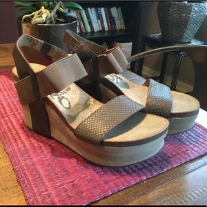 Never Worn Platform Wedge Sandals